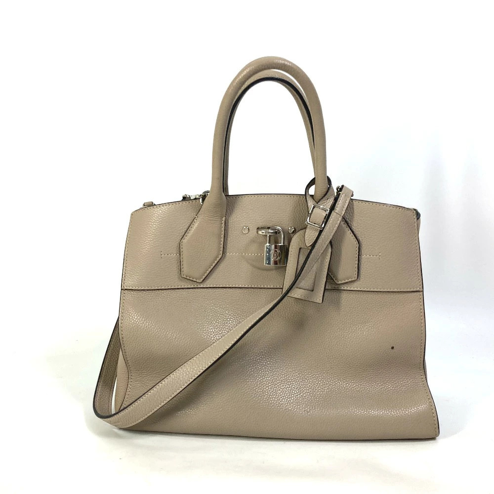 Louis Vuitton Galet Shoulder Calfskin Bag City Gray Steamer Handbag